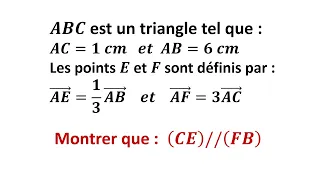 Exercice4 : Montrer que deux droites sont parallèles - Vecteurs et translation - 3eme année Collège