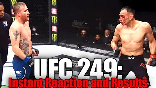 UFC 249 (Tony Ferguson vs Justin Gaethje): Reaction and Results