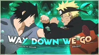 [4k] Naruto vs Sasuke - Way Down We Go [AMV/EDIT]!