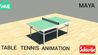 Table tennis  animation  in maya(MAYA TUTORIAL VIDEO)