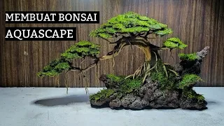 Step by step CARA MEMBUAT BONSAI AQUASCAPE | tank ukuran 60 cm