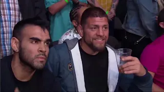 Fans goes crazy when Nick Diaz was showed on the big screen during