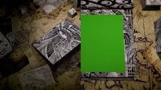 4K Mysterious Illustration Book Opening Intro Green Screen Source.