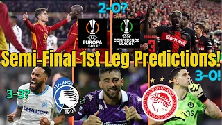 (ASMR) Leverkusen To Finally Lose? Europa League & Conference League Semi Final 1st Leg Predictions!