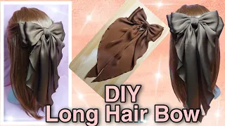 DIY LONG HAIR BOW| EASY TUTORIAL😍 #39