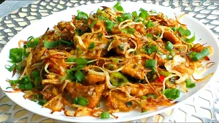 Острая куриная закуска с чесноком по-китайски.