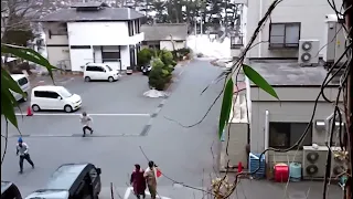 Tsunami Hits Houraikan Inn, Kamaishi City 3/11/2011 [Higher Quality]