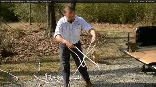 learn to tie a bowline Knot in 1 second/save a life, neat trick