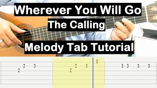 Wherever You Will Go Guitar Lesson Melody Tab Tutorial Guitar Lessons for Beginners