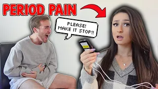 My Boyfriend Tries A Period Pain Simulator *EXTREME*