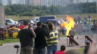 Шоу Каскадеров Прометей 13 - горящий каскадер в огне