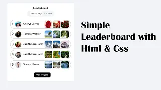 How to Make a LeaderBoard in HTML & CSS - The New Coding Era