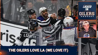 The Oilers just like Randy Newman love LA | Bouchard leaves game, Evander Kane promoted