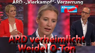 Wie Alice Weidel (AfD) von der ARD wegen zu guter Rede nur 5 Sekunden verzerrt zitiert wird