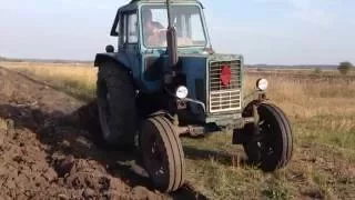 Орка МТЗ 80 2016 Plowing in Ukraine