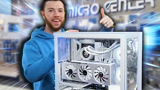 I went to Micro Center & Built this SUPER CLEAN PC 🤤