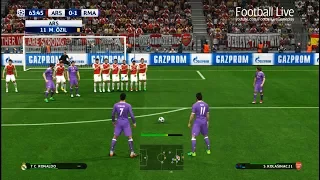 PES 2017 | Arsenal vs Real Madrid | 2 Free Kick Goal Ronaldo, Bale | UEFA Champions League