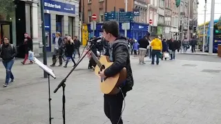 Sam Clifford covering "Someone you loved" by Lewis capaldi live on Grafton street in Dublin