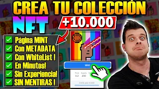 *MUY FACIL*👉CREA TU COLECCION NFT [+10.000] Con Página "MINT" y "METADATA" en minutos! ✅FUNCIONA!