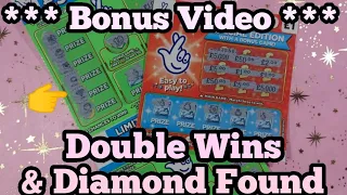 Bonus Video - Diamond Found On Limited Edition £500,000 Scratch Card - Plus Double Wins Found