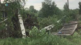 В Визинге продолжают устранять последствия грозы с градом и сильным ветром