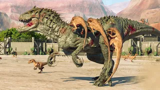 100 RAPTORS vs 10 INDOMINUS REX - Jurassic World Evolution 2