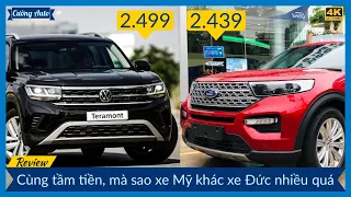 So sánh chi tiết từng hạng mục FORD EXPLORER 2022 vs VW TERAMONT 2022: Nên mua xe nào?