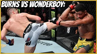 Gilbert Burns Vs Wonderboy Thompson Highlights | UFC 264