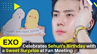EXO Celebrates Sehun's Birthday with a Sweet Surprise at Fan Meeting