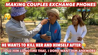 Making couples switching phones for 60sec 🥳( 🇿🇦SA EDITION )| new content |EPISODE 49 |