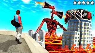 We Found UPGRADED LAVA SIREN HEAD In GTA 5 ... (Magma Powers!) - GTA 5 Mods Funny Gameplay