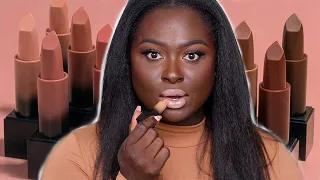 What Exactly Is The Huda Beauty Cream Glow Hydrating Lipstick?! | Lip Swatch | Ohemaa