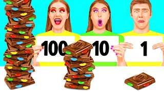 100 Schichten Nahrung Challenge | Essensschlacht von Fun Challenge