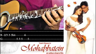 Mohabbatein Love Theme | Easy Guitar Tutorial | With written Tabs | Golden Melody