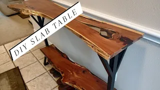 Natural Edge Slab Entryway Table - Bublitz Craft Build