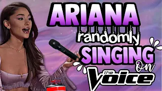 ARIANA randomly SINGING on TheVoice! compilation ♡