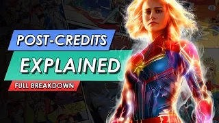 Captain Marvel: Post Credit Scenes Explained | END CREDITS MCU TIE IN???