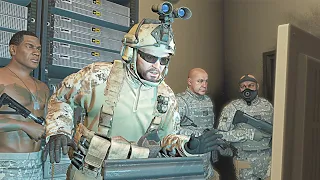 GTA 5 - 🎖️ARMY Michael and Franklin Robbing FIB with Army!(Army Heist Mission)