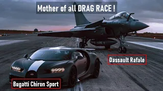 Bugatti Chiron Sport VS Dassault Rafale Navy | Mother of all DRAG RACE !