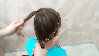 КРАСИВАЯ ПРИЧЕСКА с ПОМОЩЬЮ РЕЗИНОК/ hairstyles for girls