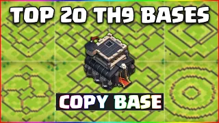 Top 20 Best Town Hall 9 (TH9) Trophy/Hybrid Base 2020 With Copy Links - Clash Of Clans