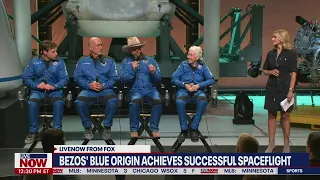 Jeff Bezos thanks Amazon shoppers for funding Blue Origin flight | LiveNOW from FOX