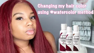 HOW TO: DYE HAIR FROM BLACK TO RED | Watercolor method ft AngelGrace Hair