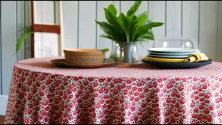 Measure, Cut, and Hem Round Tablecloth: Perfect Fit Tutorial