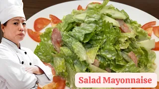 Cách Làm Salade Rau Trộn Sốt Mayonnaise |Full quá trình không cắt| Giảm cân ngon và hiệu quả!