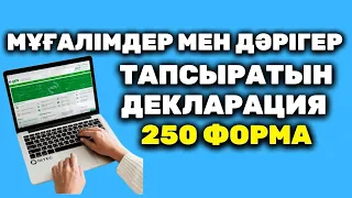 Мұғалімдер мен Дәрігерлер тапсыратын #декларация 250  форма егов арқылы тапсыру | Декларация 2023