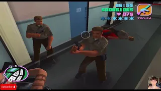 GTA Vice City Epic 6 Stars Wanted Level Shootout +Tank Rampage + Head Shots