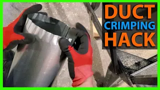 Crimping Round Duct With No Crimper