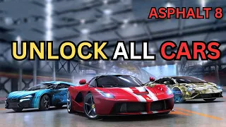 Unlock all Cars in Asphalt 8 for Free - 2024