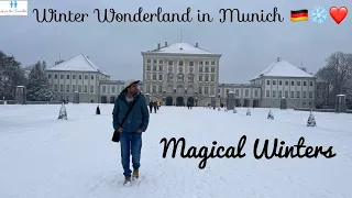 MUNICH 4K | Winter Wonderland in Munich | Snowfall in Bavaria, Germany 🇩🇪